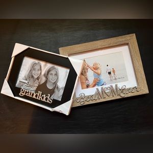 Two 4x6 picture frames. One is black and one is rustic tan.